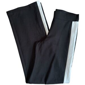 I Love Tyler Madison ILTM S Black White Tuxedo Stripe Pull On Wide Leg Pants